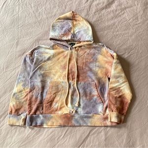 Cropped Tie Dye Hoodie